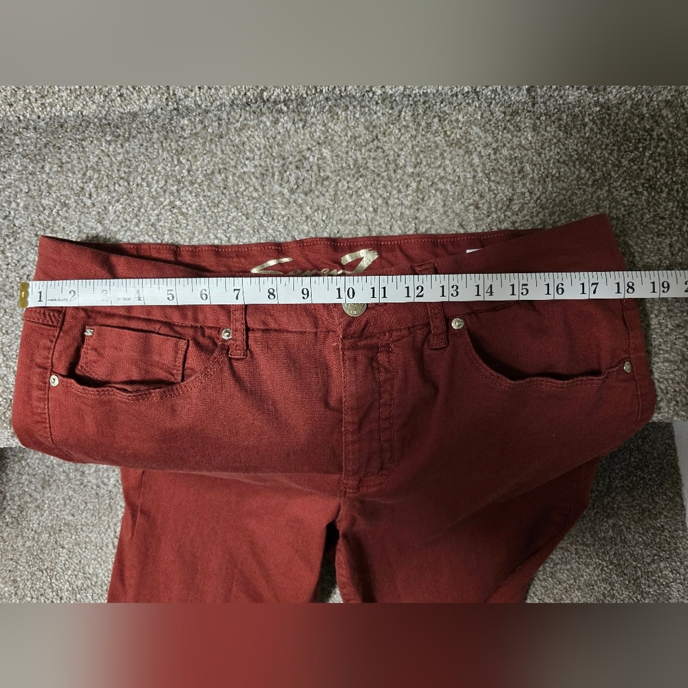 Seven7 Brick Red Skinny Jeans - Picture 6 of 8